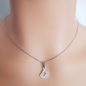 Initial D Silver Necklace
